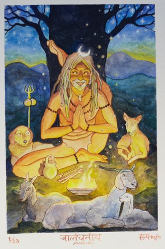 Jalandharnath is known as a Mahasiddha yogi and direct disciple of Shiva. Some say he was Shiva himself (who entered into a dead body lying in the cemetery). In different traditions he is known under different names: Jalandharipa, Haddipa, Haddipad, Hallipad, Jalandarpad, etc.